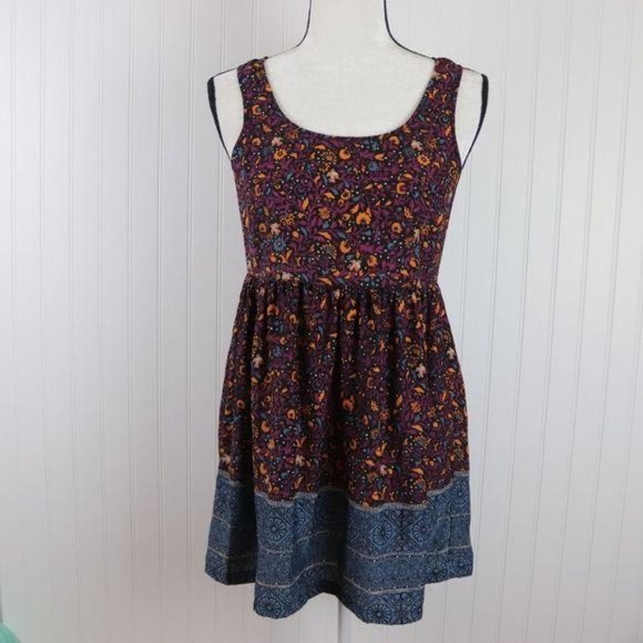 Ecote Tank Dress Fit and Flare Skater Boho - Picture 1 of 7